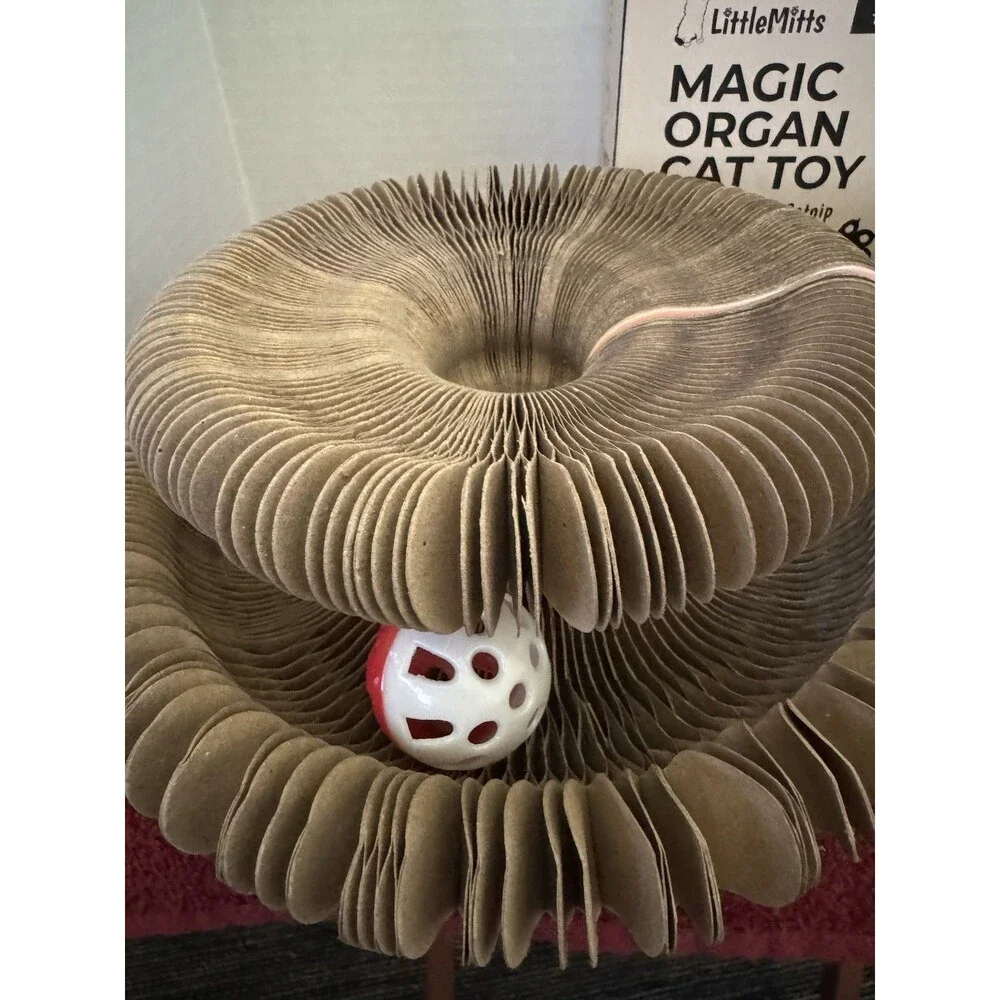 Little Mitts Magic Organ Cat Toy Two Toys To A Box With Bell Bowl And Catnip New